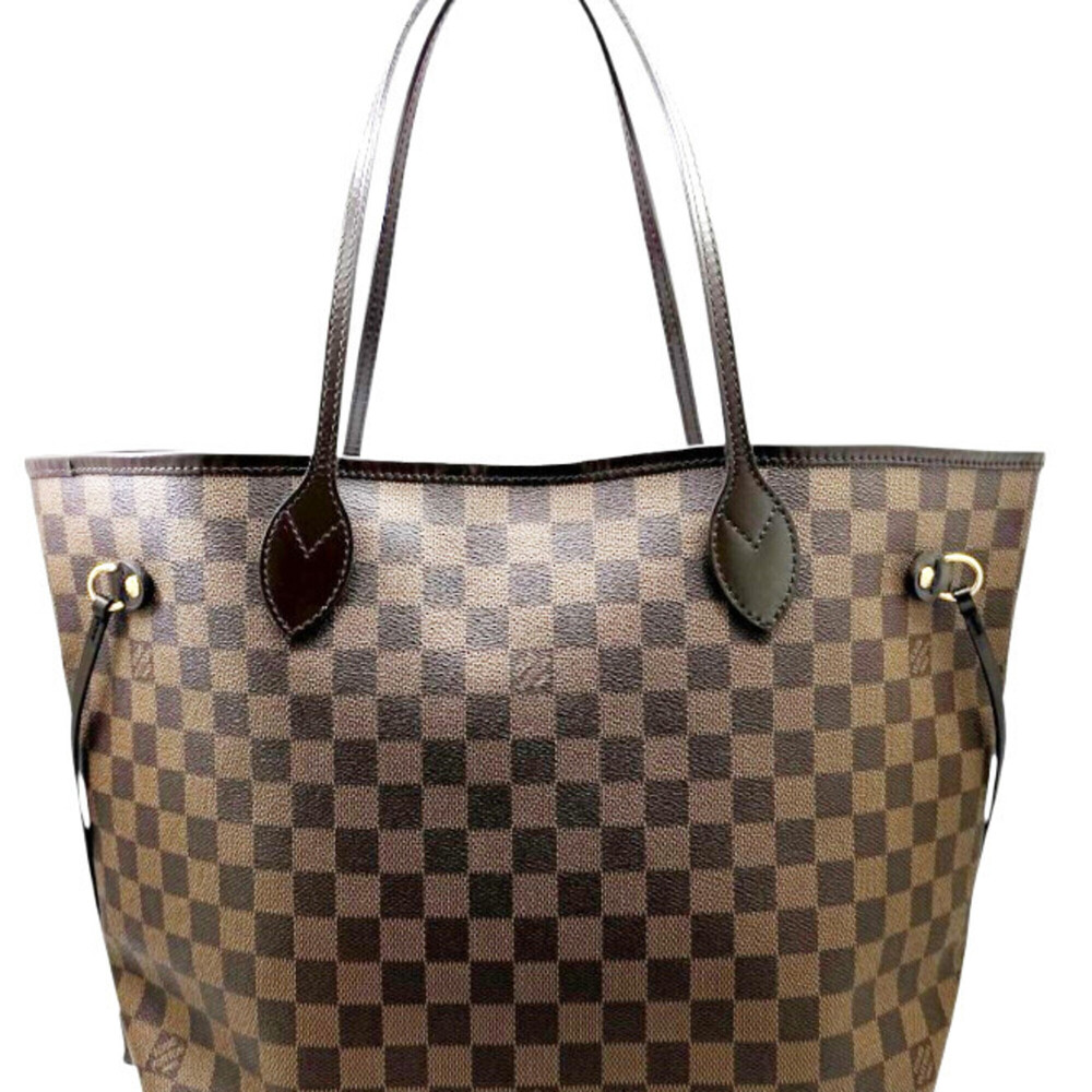 LOUIS VUITTON Damier Neverfull MM N51105 Ebene Tote Bag for Men and Women